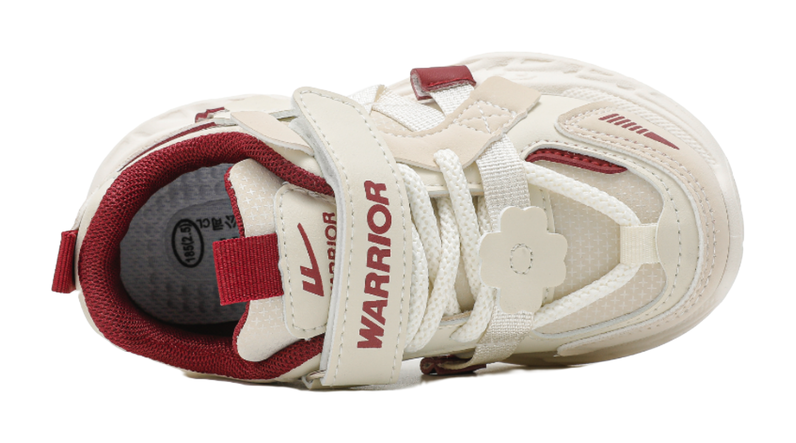 Warrior girls' sports shoes made of synthetic leather, comfortable, versatile, wear-resistant, lightweight, shock-absorbing, low top, girls' casual shoes for children  VJSNEAKER