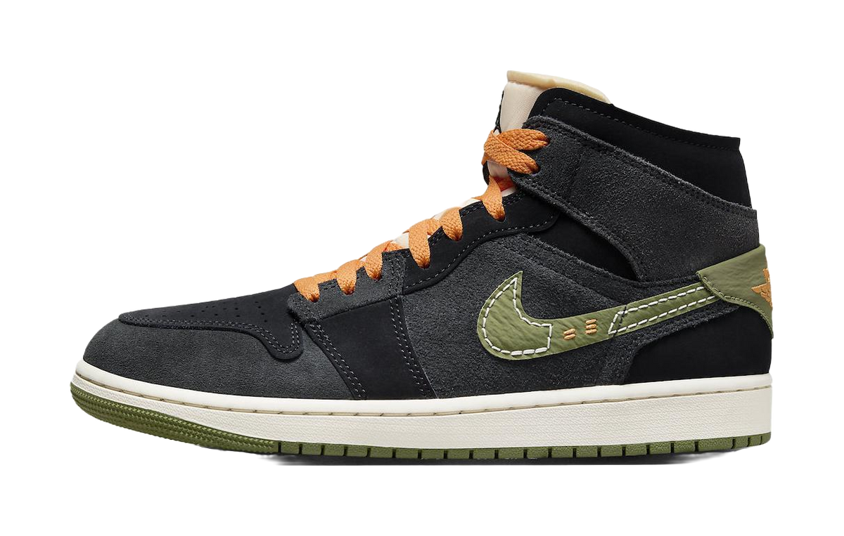 Jordan 1 Mid Se Craft Anthracite Light Olive  vjsneaker.com