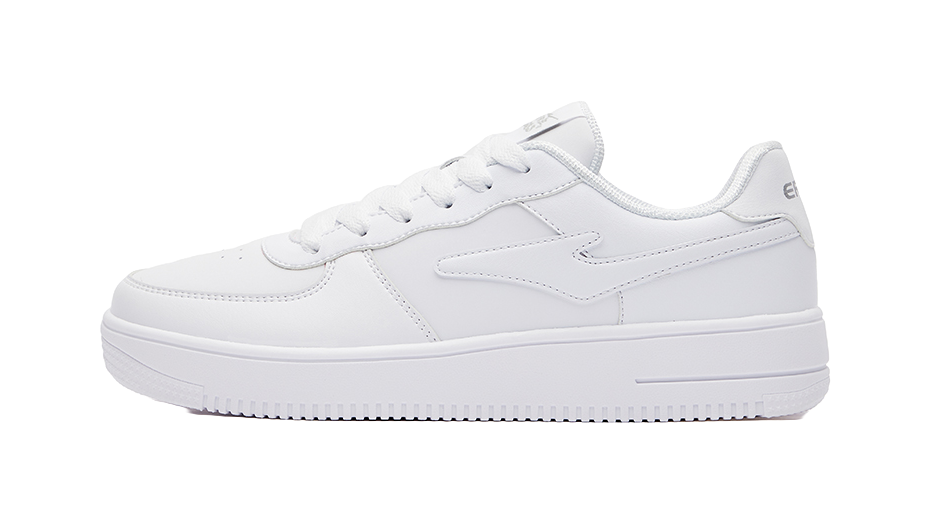 ERKE Men's Low-Top Skateboard Shoes - Classic Fabric & Synthetic Leather Sneakers Breathable & Durable Silver 