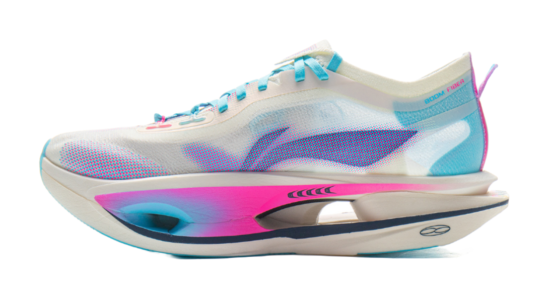 LiNing Feidian 5 ULTRA Cushioning, Slip Resistant, Rebound Low Top Running Shoes Unisex Pink Blue Mismatched 