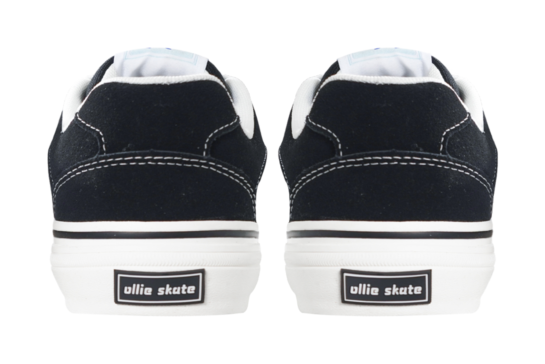 Ollieskate Black Classic Panda Tri-Color Lace Skateboard Shoes - Low-Top, Lightweight & Durable Unisex 