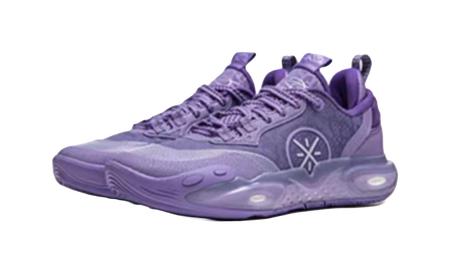 Li Ning YOUNG Slip Resistant Cushioning Low top Childrens Basketball Shoes Purple  vjsneaker.com