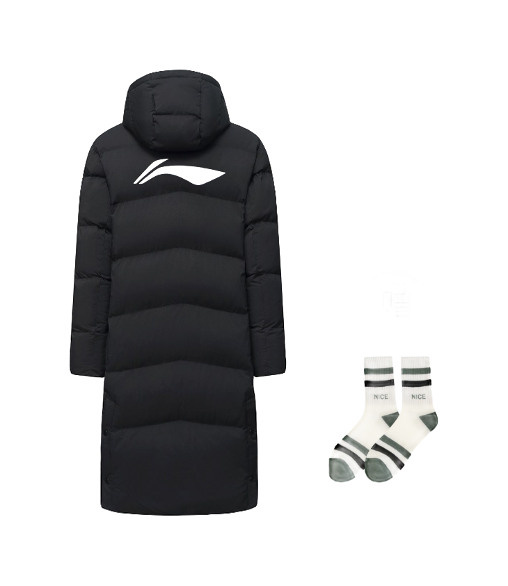 LiNing Sports Life Collection Puffer Jacket Unisex Black  VJSNEAKER