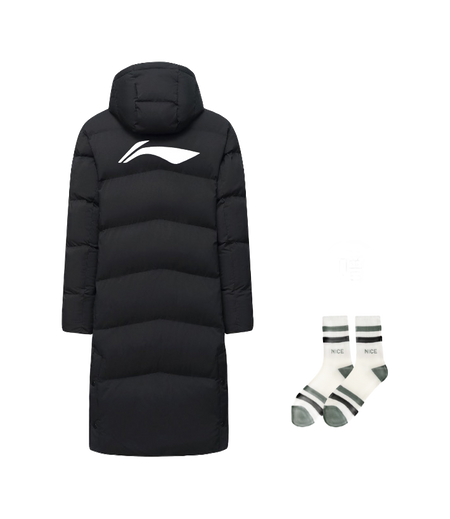 LiNing Sports Life Collection Puffer Jacket Unisex Black  VJSNEAKER