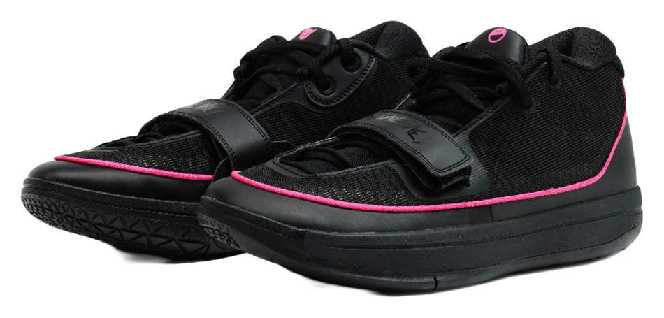 Serious Player Only Easy 1 Plus Hater shock-absorbing, wear-resistant, anti slip mid top basketball shoes for both men and women in black and pink  vjsneaker.com