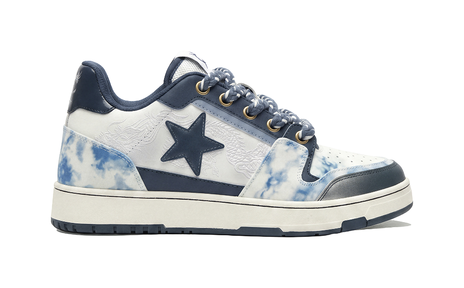 KAALIXTO Skateboarding Low "Azure Dragon" KSH240101 - Unisex Blue Navy White