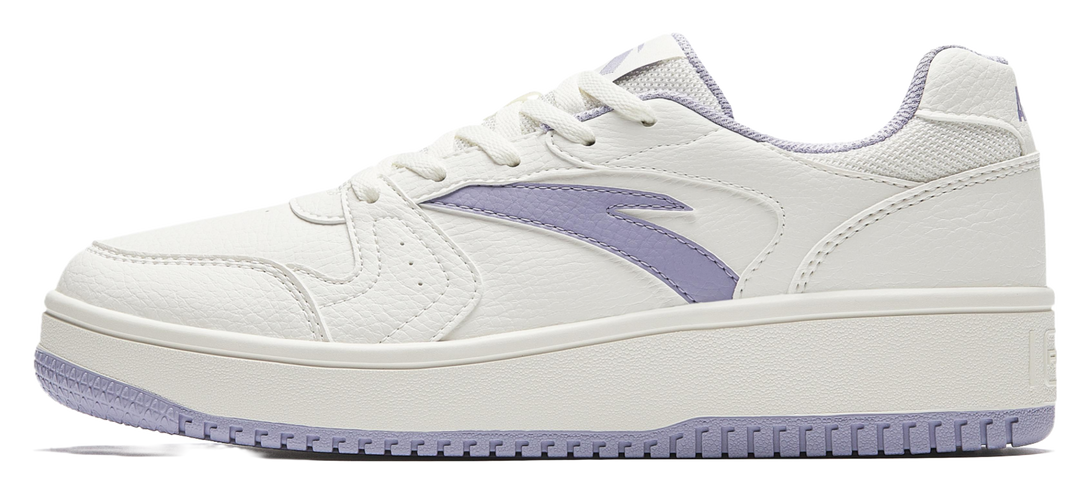 Anta Original Year Abrasion Resistant Low top Skateboard Shoes Women's White Purple 