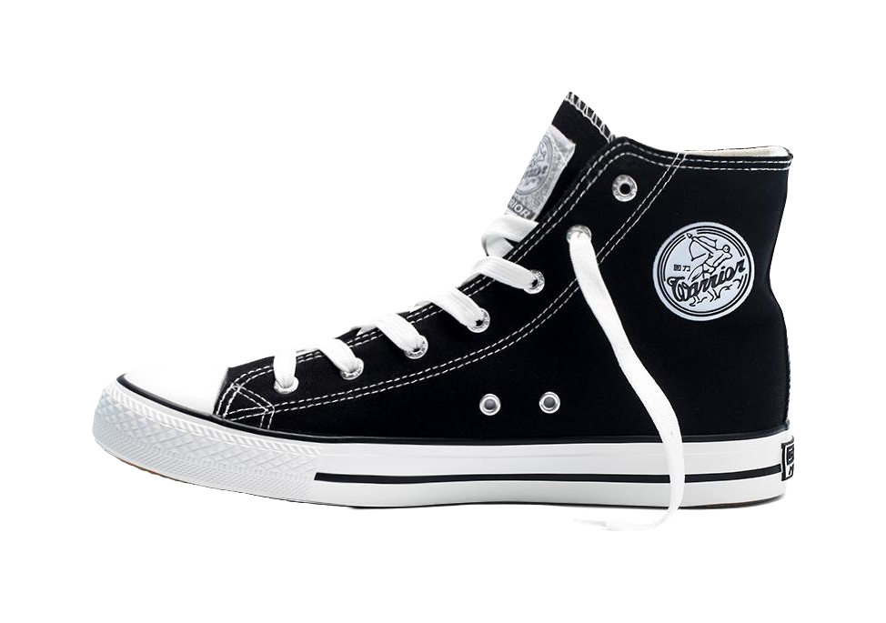 Warrior Slip Resistant, Abrasion Resistant, Breathable High top Canvas Shoes Unisex Black 