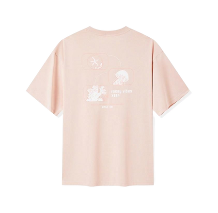 Xtep pure cotton round neck pullover, loose, casual, comfortable, soft, versatile knit T-shirt, unisex  vjsneaker.com