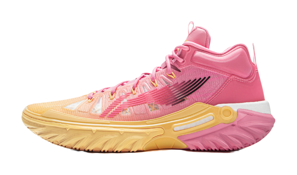 Li Ning Jie Ao 2High Basketball Shoes Mens High top Fairy Pink/Soft Apricot Yellow  VJSNEAKER