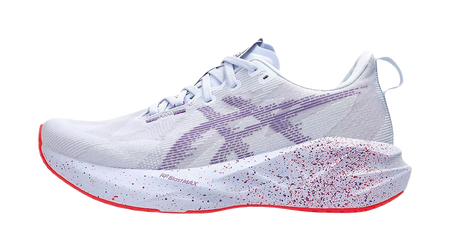 ASICS NOVABLAST 5 Cushioning Breathable Support Casual Long Distance Running Sprint Running Shoes Mens White Purple  vjsneaker.com