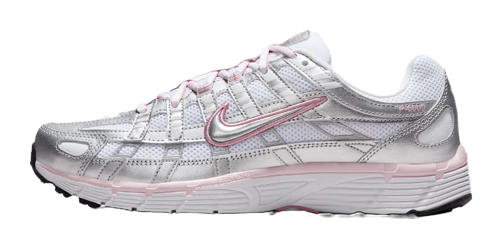 Nike P 6000 Abrasion Resistant Low top Track  Field Competition Racing Running Shoes Womens White Silver  VJSNEAKER
