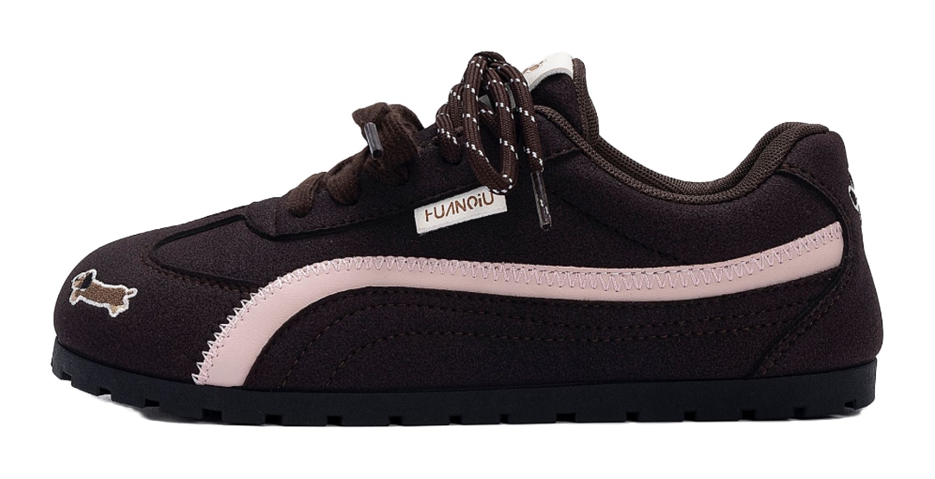 HUANQIU Synthetic Leather Coverage Height Increasing Abrasion Resistant Lightweight Low top Casual Shoes Womens  VJSNEAKER