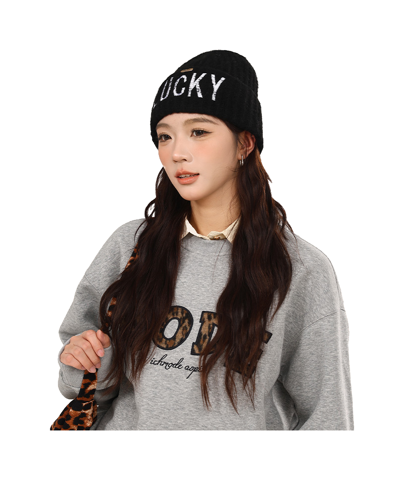 Peak Lucky Beanie Hat for Men and Women  vjsneaker.com