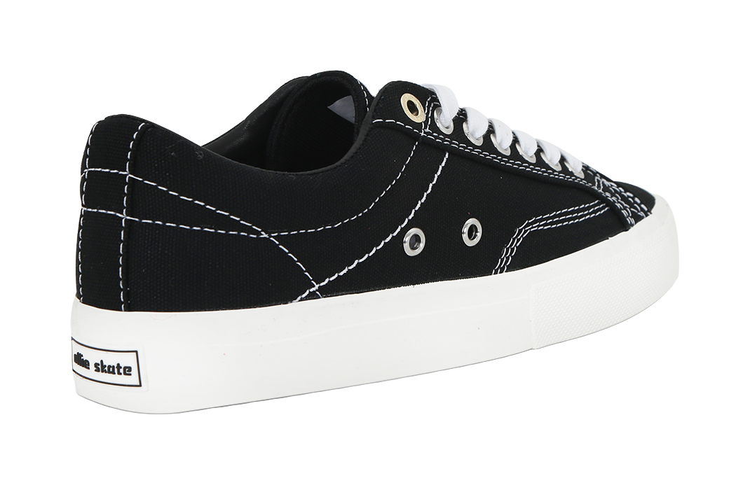 Ollieskate Slip Resistant Shock Absorbers Lightweight Low top Skateboard Shoes Unisex Black 