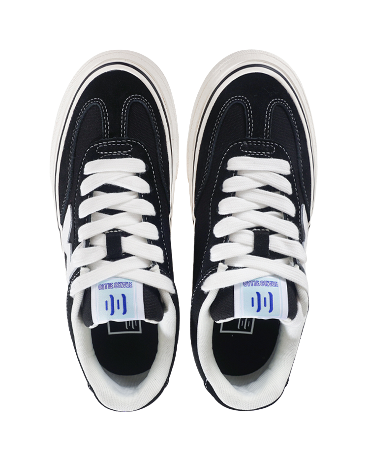 Ollieskate Wear resistant And Lightweight Low Top Skateboard Shoes Unisex Black 