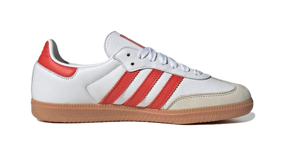 Adidas Samba OG White Solar Red Gum Womens  vjsneaker.com