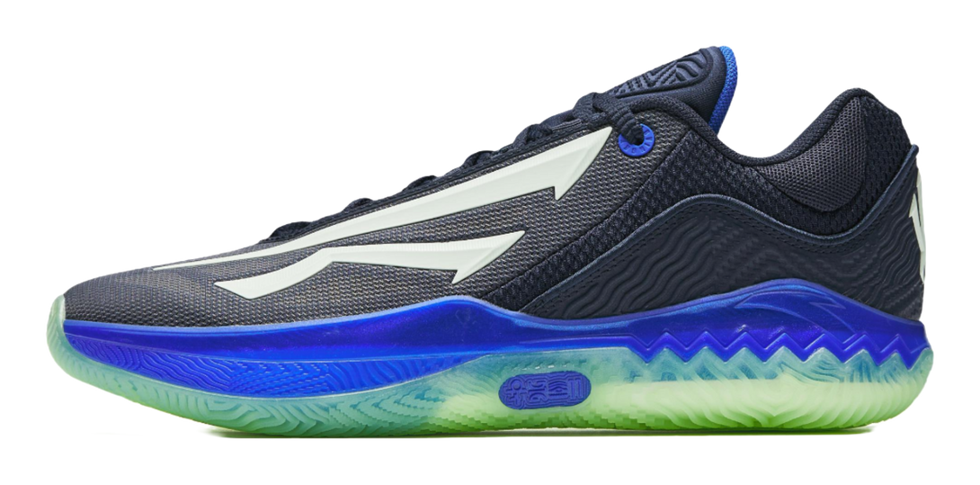 Anta KAI SPEED 2 Shock Absorbers Slip Resistant Abrasion Resistant Low top Basketball Shoes Mens Black Blue  VJSNEAKER