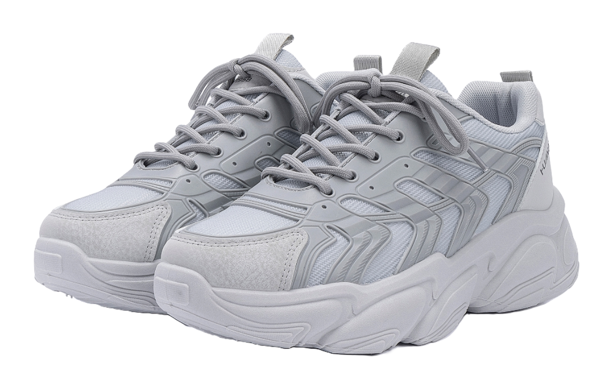 HUANQIU Slip Resistant Coverage, Lightweight, Height Increasing Low top Chunky Sneakers Mens Black  vjsneaker.com