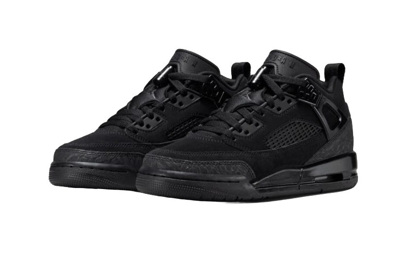 Jordan Spizike Slip Resistant Abrasion Resistant Low top Childrens Basketball Shoes Black Unisex  vjsneaker.com