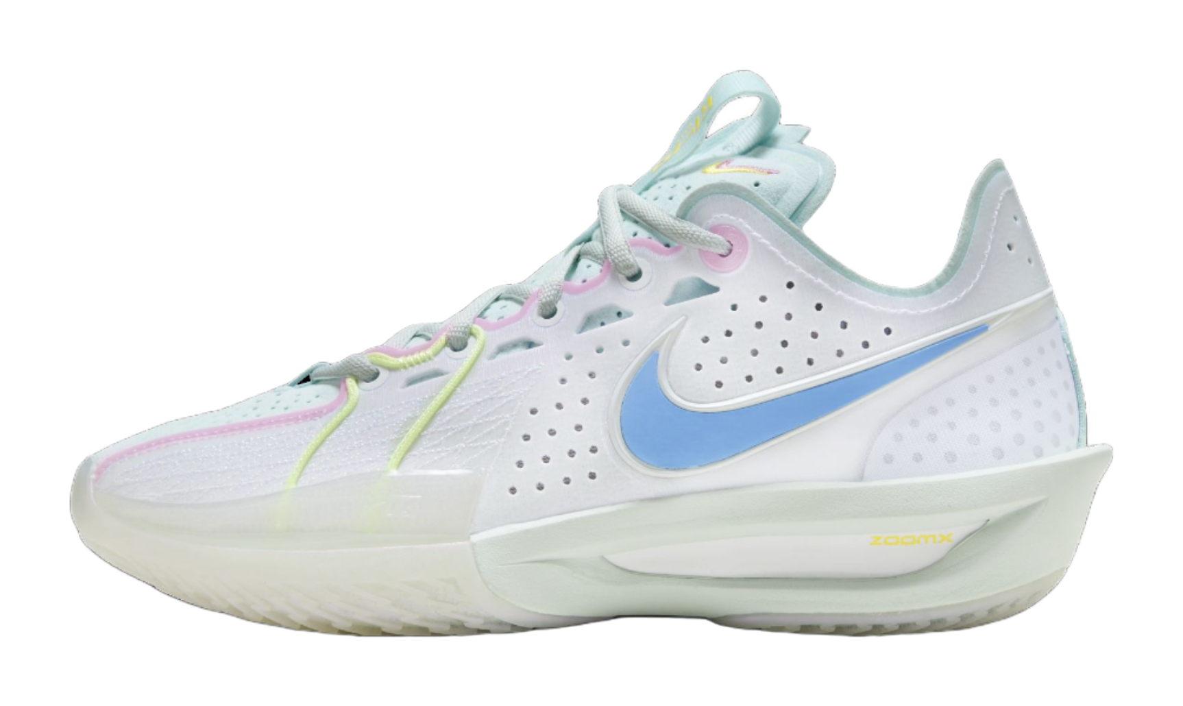 Nike G.T. Cut 3 EP White Aquarius Blue Pink Womens  vjsneaker.com