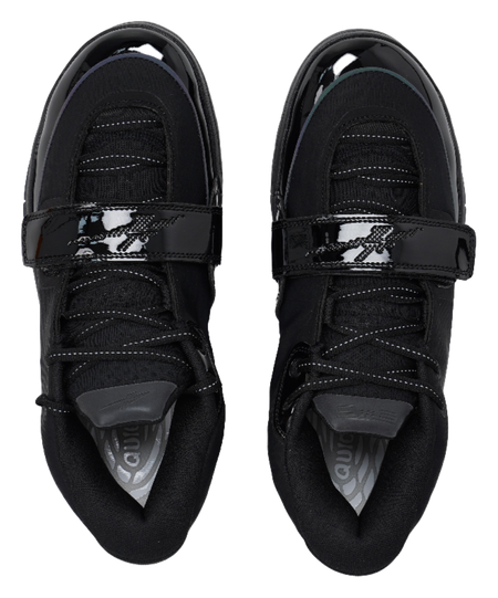 Serious Player Only Easy 1 Plus All Black mid top basketball shoes, unisex, pure black  vjsneaker.com