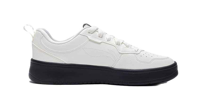 LiNing Lightweight Breathable Slip-Resistant Low-Top Skateboard Shoes Women's Ivory Black 