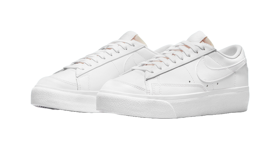 Nike Blazer Low Platform Triple White Womens  vjsneaker.com