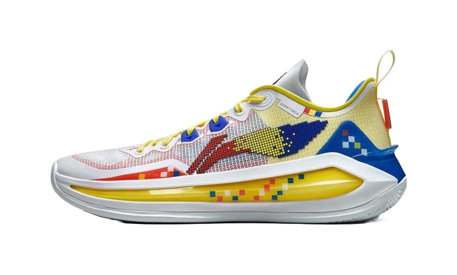 LiNing Liren 3 V2 Pixel Anti-Slip Wear-Resistant Low-Top Basketball Shoes Unisex Yellow Red Blue  VJSNEAKER