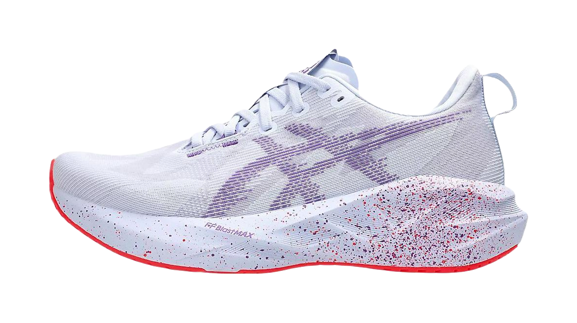 ASICS NOVABLAST 5 Cushioning Breathable Support Casual Long Distance Running Sprint Running Shoes Mens White Purple  vjsneaker.com