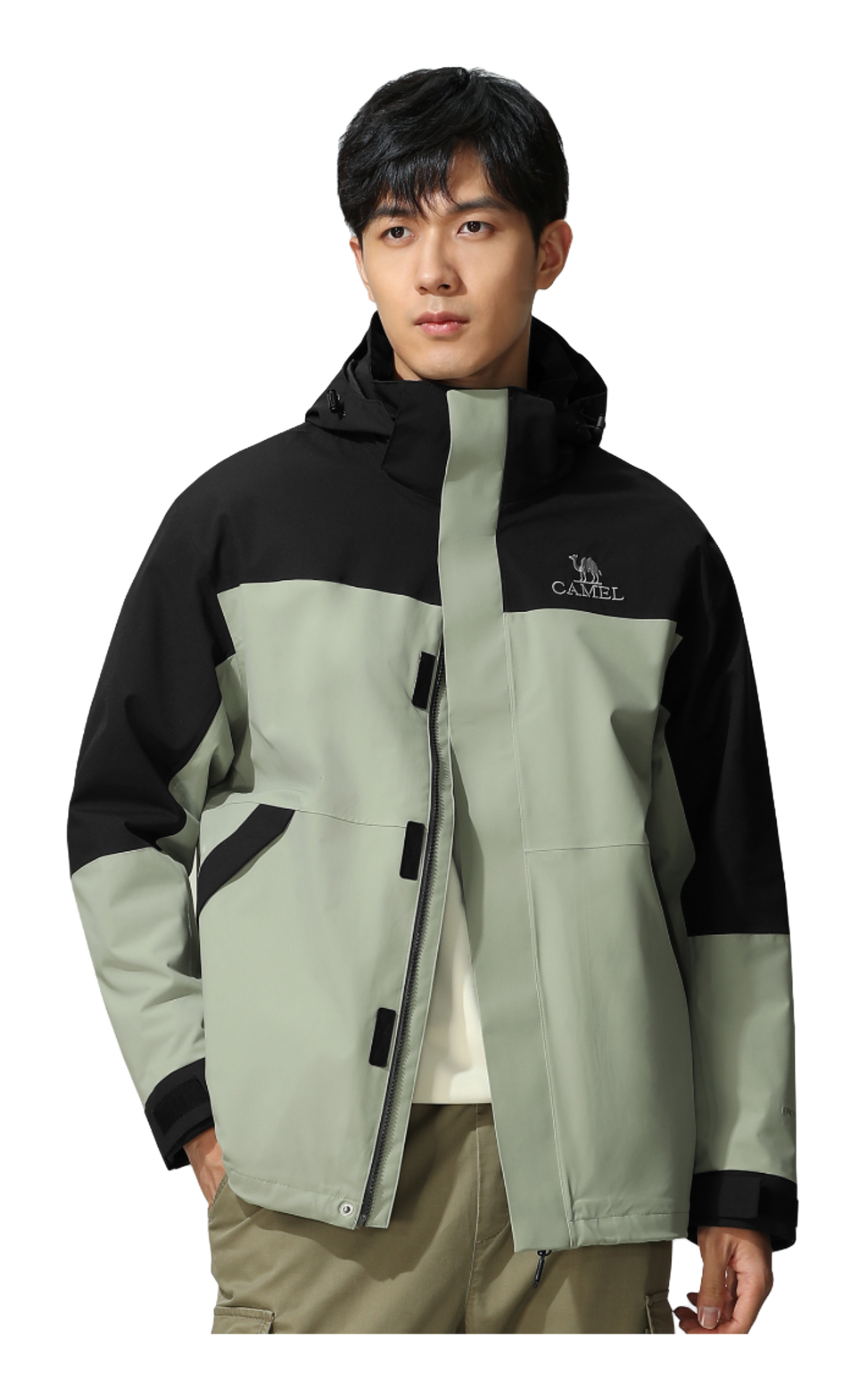 CAMEL Hiking Outdoor Adventure Waterproof, Windproof, Breathable, Abrasion Resistant, Thermal Windbreaker Jacket Unisex  vjsneaker.com