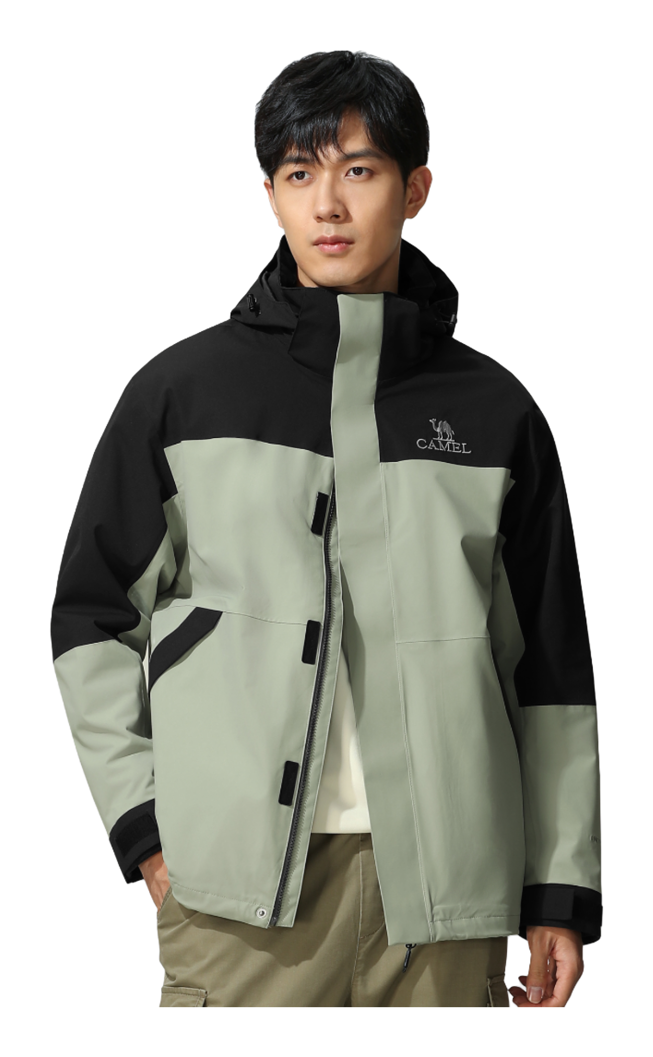 CAMEL Hiking Outdoor Adventure Waterproof, Windproof, Breathable, Abrasion Resistant, Thermal Windbreaker Jacket Unisex  vjsneaker.com
