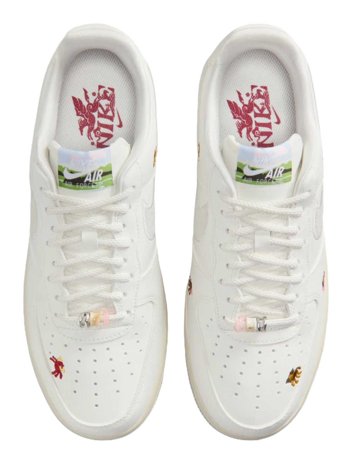 Nike Air Force 1 Breathable Low top Skateboard Shoes Womens White  vjsneaker.com