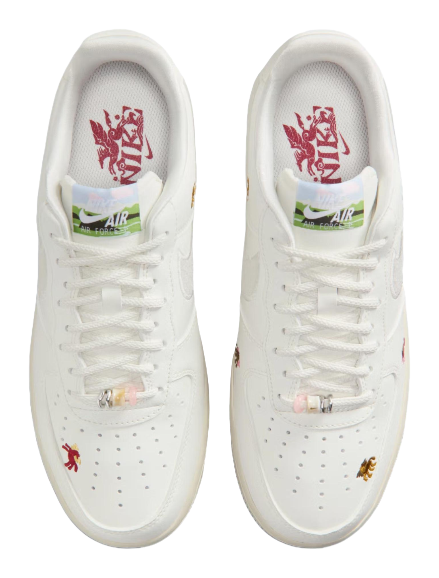 Nike Air Force 1 Breathable Low top Skateboard Shoes Womens White  vjsneaker.com