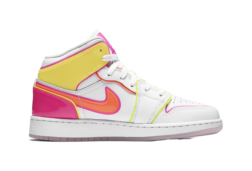Jordan 1 Mid Edge Glow GS  vjsneaker.com
