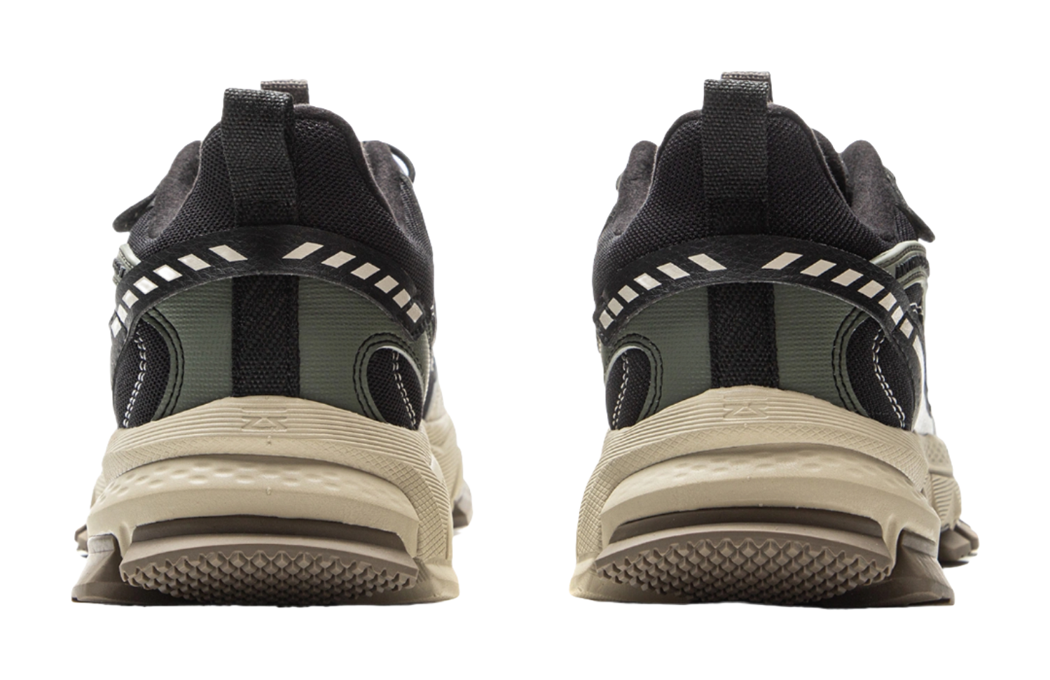 Li Ning Children's Sports Life Series Synthetic Leather Fabric Splicing Comfortable Trendy Children's Casual Shoes Black Grey Green Children's Edition  VJSNEAKER