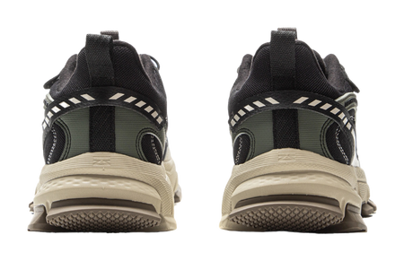 Li Ning Children's Sports Life Series Synthetic Leather Fabric Splicing Comfortable Trendy Children's Casual Shoes Black Grey Green Children's Edition  VJSNEAKER