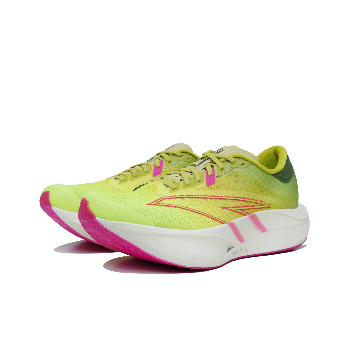 Anta C202 7.0 Low top Racing Running Shoes Mens Green Yellow Red  vjsneaker.com
