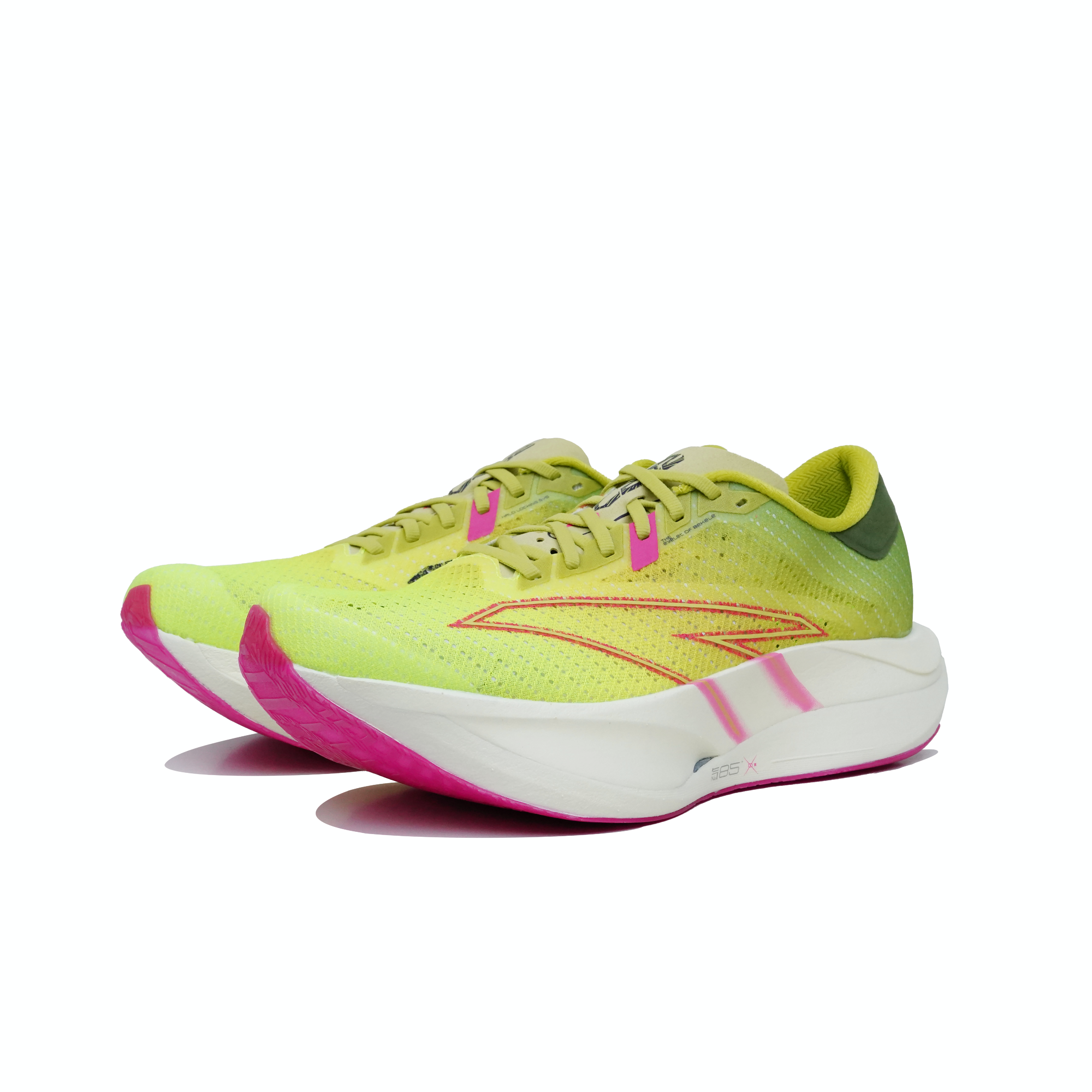 Anta C202 7.0 Low top Racing Running Shoes Mens Green Yellow Red  vjsneaker.com