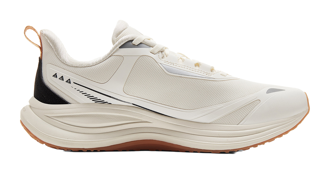 PEAK Cushioning, Slip Resistant, Abrasion Resistant, Rebound Low top Running Shoes Men's Canvas White Black 