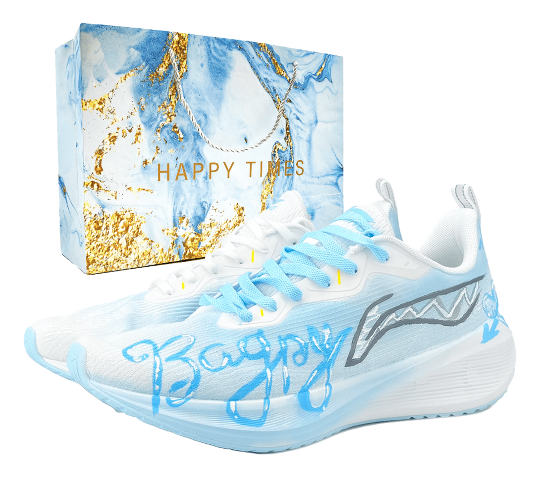 LiNing Wuyue Slip Resistant, Abrasion Resistant, Breathable Low Top Running Shoes Men's Blue 