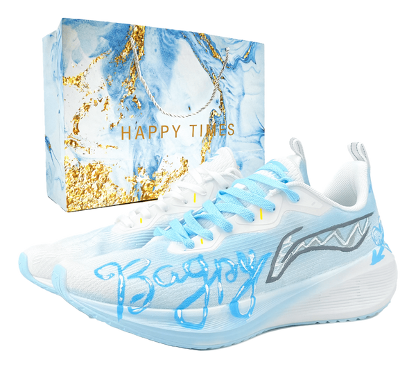 LiNing Wuyue Slip Resistant, Abrasion Resistant, Breathable Low Top Running Shoes Men's Blue 