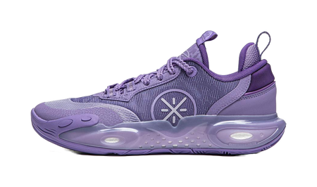 Li Ning YOUNG Slip Resistant Cushioning Low top Childrens Basketball Shoes Purple  vjsneaker.com