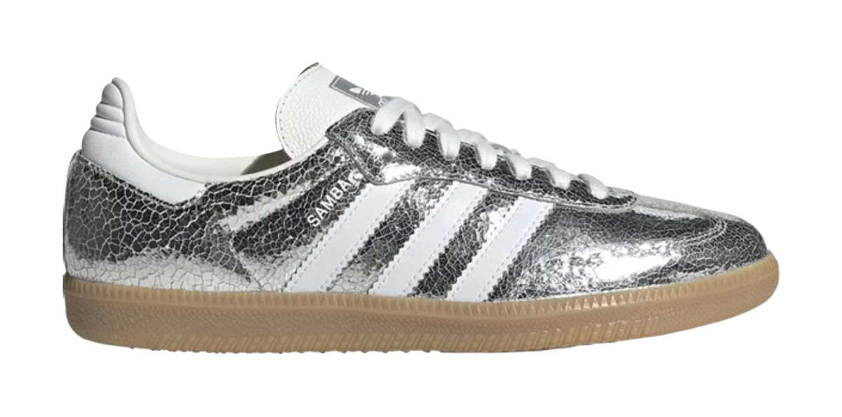 Samba Wmns Adidas Originals Og Cracked Metallic Pack - Silver Womens  vjsneaker.com