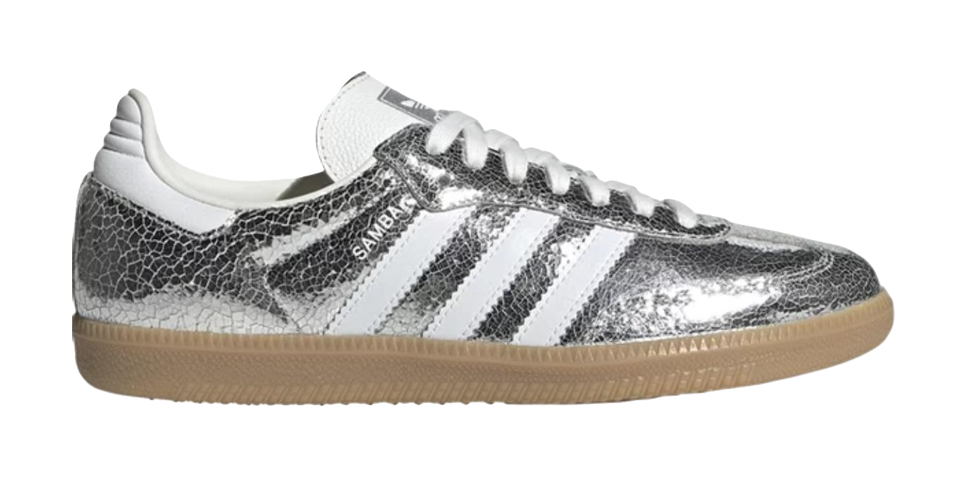 Samba Wmns Adidas Originals Og Cracked Metallic Pack - Silver Womens  vjsneaker.com