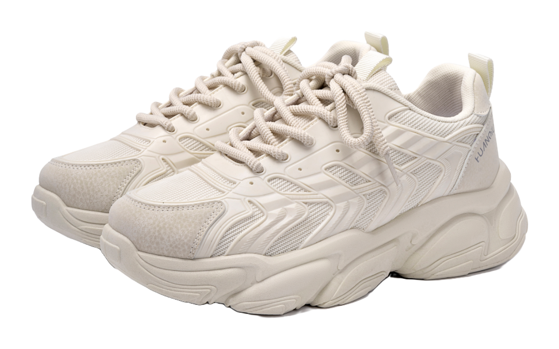 HUANQIU Slip Resistant Coverage, Lightweight, Height Increasing Low top Chunky Sneakers Mens Black  vjsneaker.com