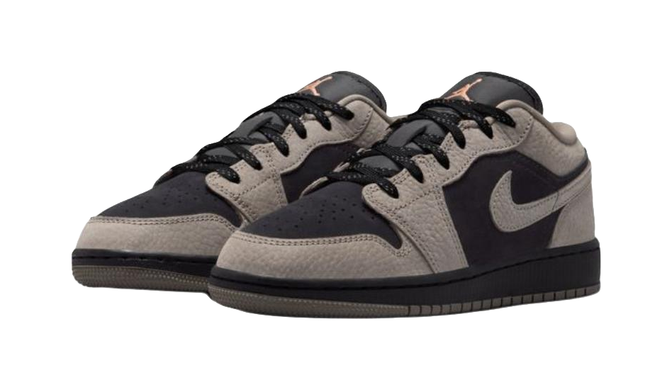 Jordan Air Jordan 1 Low top Childrens Basketball Shoes Brown Black Unisex  vjsneaker.com