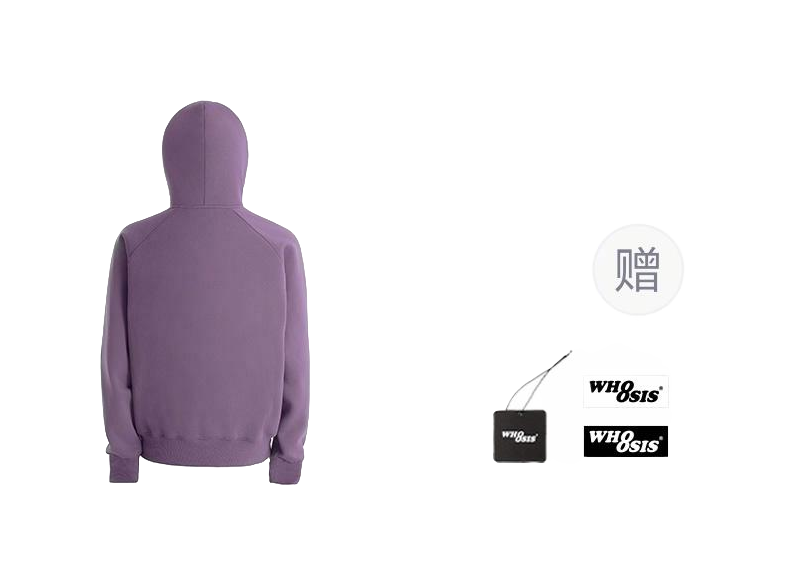 WHOOSIS letter embroidery logo hoodie casual loose China-Chic pullover multicolor plush autumn and winter sweater for men and women  vjsneaker.com