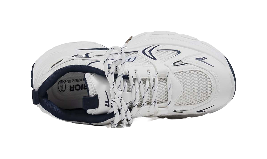 Warrior Low top Chunky Sneakers Womens Silver Gray Black  vjsneaker.com