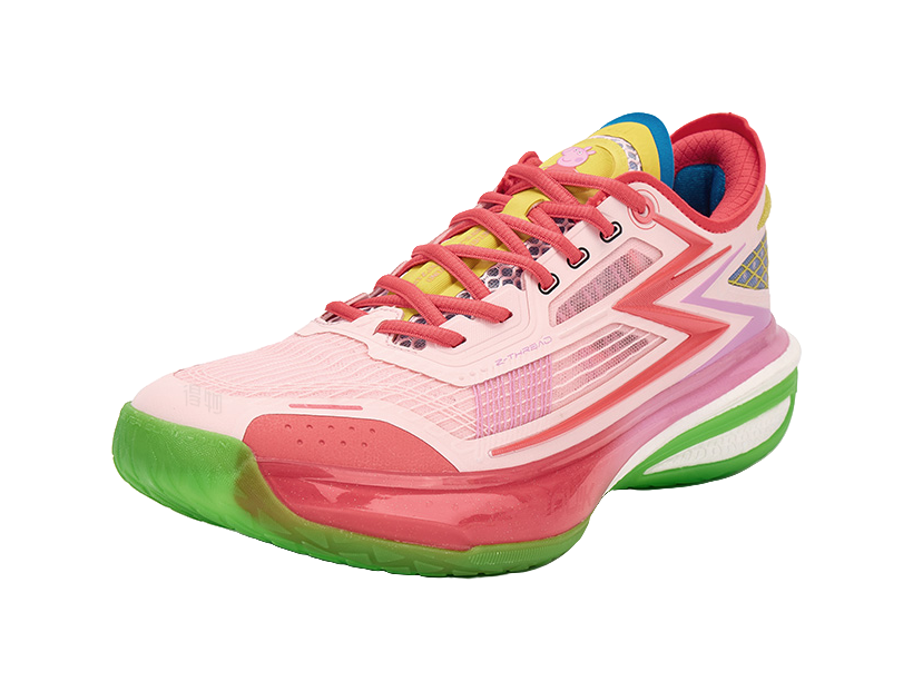 361° Cushioning, Slip Resistant, And Abrasion Resistant Low Top Basketball Shoes Mens Fluorescent Hot Coral Pink  vjsneaker.com